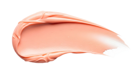 Peach Cream Cosmetic Swatch Smooth Texture for Beauty Product Marketing Skincare Makeup or Lipstick Visual Presentation, png