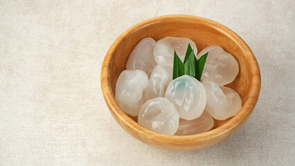 Siwalan or Lontar, Candied Palmyra Fruit in Bowl