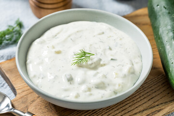 Healthy Homemade Cucumber Tzatzki Yogurt Sauce