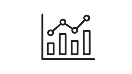 Simple line graph and bar chart illustrating data trends and growth