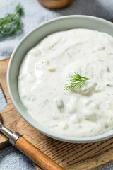 Healthy Homemade Cucumber Tzatzki Yogurt Sauce