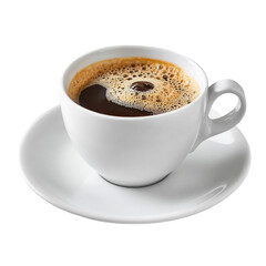 Fototapeta premium White cup of coffee on a white background