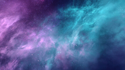 Fototapeta premium Abstract cosmic space gradient background with glowing planets, blur effects, and grain texture, perfect for posters, album covers, and futuristic digital art
