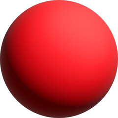 3d red sphere isolated on white background 