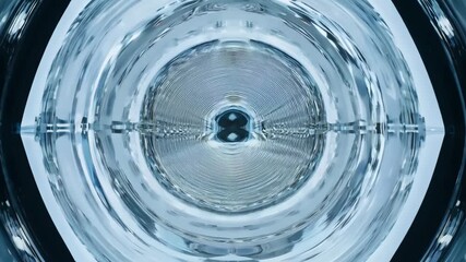 The camera slowly zooms one glass sphere, second sphere is endlessly reflected inside, recursive fractal mirror effect. mesmerizing infinite depth illusion buyers love for backgrounds - Powered by Adobe