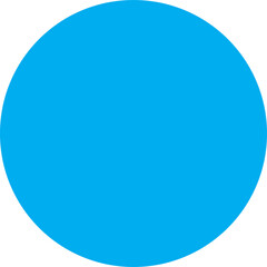 Simple blue round button sphere circle on White background 