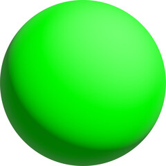3d green circle sphere on White background 