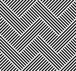 Modern Black and White Geometric Seamless Patterns &ndash; Optical Abstract Background Design