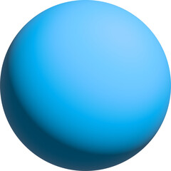 3d half blue ball circle sphere on White background 