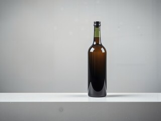 Brown Glass Bottle on White Surface