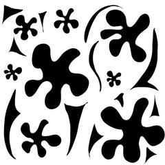 black flowers design vector image 