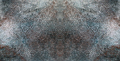 Old grunge silver background, crumpled foil texture, reflective surface effect, 3D abstract background