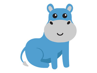 Hippopotamus Cartoon Illustration
