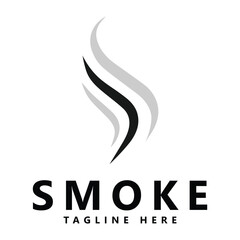 Obraz premium Smoke fire flame torch burn logo design inspiration