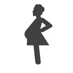 Fototapeta premium Pregnant Woman Figure Symbol