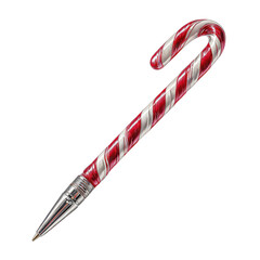 Candy Cane Style Pen on Black Background