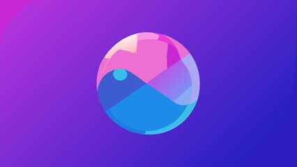 Glassmorphism Background Blue and Pink Gradient Illustration