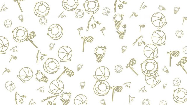 Summer Beach Day Pattern Seamless Background