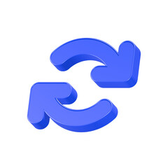 refresh cycle icon 3d rendering