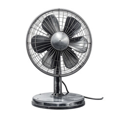Vintage Electric Fan on Transparent Background