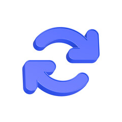 refresh cycle icon 3d rendering