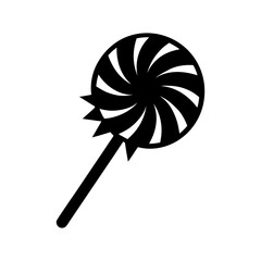 Candy lollipop silhouette vector on white background