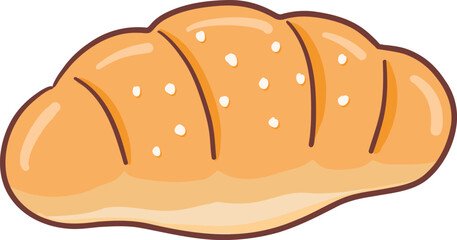 Japanese Shio Pan Bread Illustration