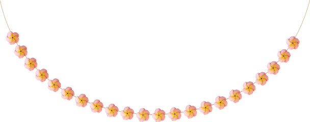 Elegant Lei Made of Plumeria Flowers