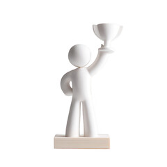Minimalist Trophy Holding Figure