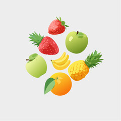 Tropical Fruits Vector