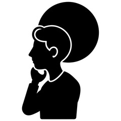 vector silhouette of a man