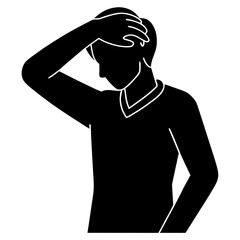 silhouette of a man in a hat