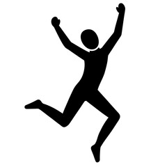 silhouette of a man jumping