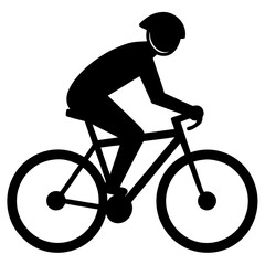 Obraz premium cyclist silhouette vector