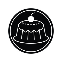 Flan Icon Vector Illustration