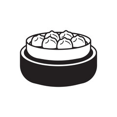 Dim sum icon vector