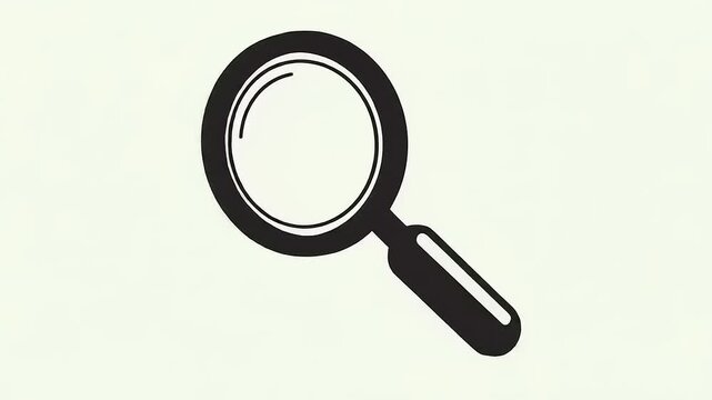 Magnifying Glass Icon Animation - Search, Discovery, and Exploration Concept.