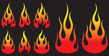 vector illustration of a fire