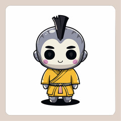 Monkey king character with transparent background