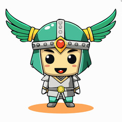 Fantasy knight character with transparent background