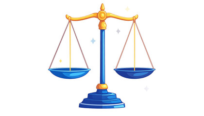 Scales of justice on black