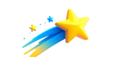 Stylized star trail against black