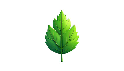 Glossy green leaf illustration