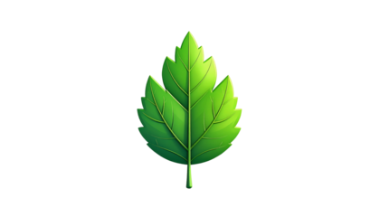 Glossy green leaf illustration