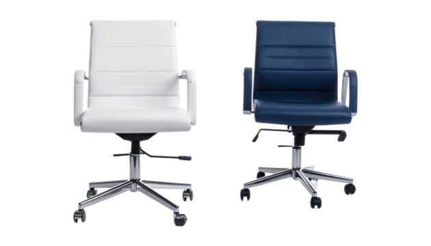 Contemporary Office Chairs Set – isolated on transparent background