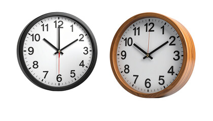  Corporate Wall Clock Set – isolated on transparent background