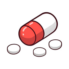 red and white pills
