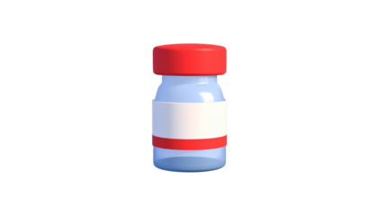Small 3D vaccine vial illustration