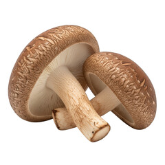 Shiitake Mushrooms Closeup Two Fresh Mushrooms Healthy Food Raw Ingredient Culinary Dish Culinary Ingredient Gourmet Food Vegetarian Vegan