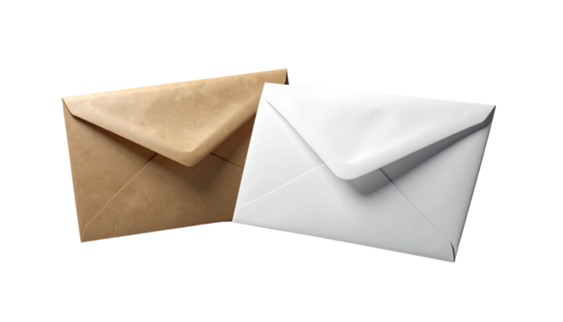 Envelopes with Letters Duo – isolated on transparent background